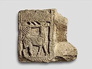 Nenfro tomb-slab fragment by Unknown Artist
