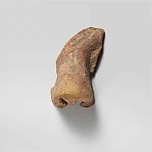 Nose from a terracotta mask by Unknown Artist