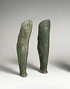 Pair of bronze greaves by Unknown Artist