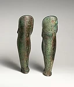 Pair of bronze greaves by Unknown Artist