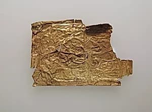Plaque, thin gold leaf by Unknown Artist