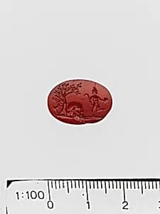 Red jasper ring stone by Unknown Artist