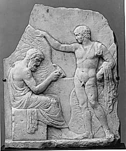 Relief of Daedalus and Icarus by Unknown Artist
