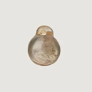 Rock crystal bead with striations by Unknown Artist