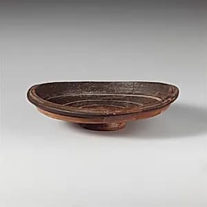 Shallow terracotta bowl by Unknown Artist