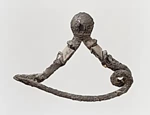 Silver-gilt fibula (safety pin) by Unknown Artist