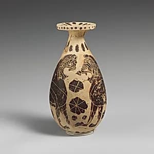 Terracotta alabastron (oil flask) by Painter of New York 30.115.26