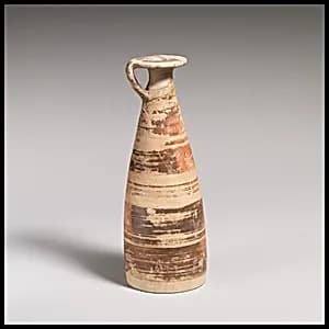 Terracotta alabastron (perfume vase) by Unknown Artist