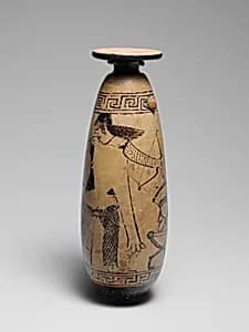 Terracotta alabastron (perfume vase) by Painter of New York 21.131