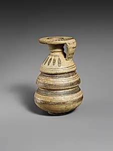 Terracotta alabastron (perfume vase) by Unknown Artist