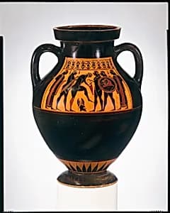 Terracotta amphora (jar) by Amasis Painter