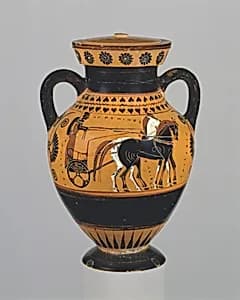 Terracotta amphora (jar) by Andokides