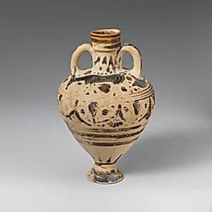 Terracotta amphoriskos (oil flask) by Unknown Artist