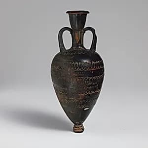 Terracotta amphoriskos (oil flask) by Unknown Artist