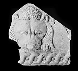 Terracotta antefix with lion's head by Unknown Artist