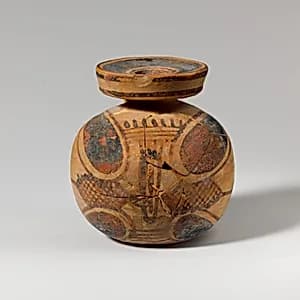 Terracotta aryballos (oil flask) by Unknown Artist