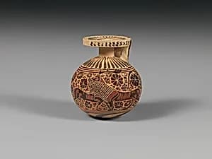 Terracotta aryballos (perfume vase) by Sydney Cluster