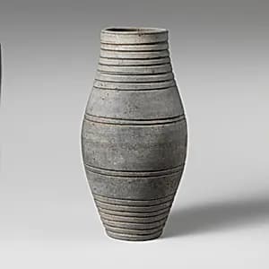 Terracotta barrel-shaped jar by Unknown Artist