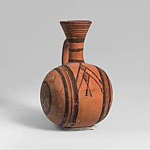 Terracotta barrel-shaped jug by Unknown Artist