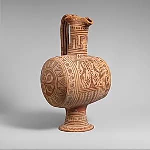 Terracotta barrel-shaped oinochoe (jug) by Unknown Artist