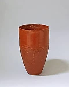 Terracotta beaker by Unknown Artist