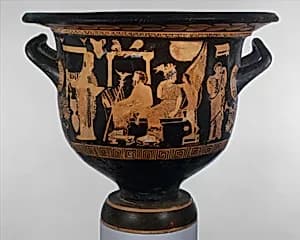 Terracotta bell-krater (mixing bowl) by Sarpedon Painter