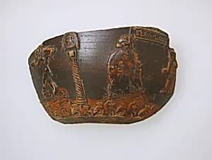 Terracotta bowl fragment by Unknown Artist