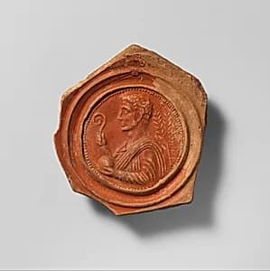 Terracotta bowl fragment by Unknown Artist
