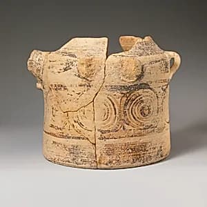 Terracotta bridge-spouted jar by Unknown Artist