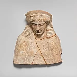 Terracotta bust of a man by Unknown Artist