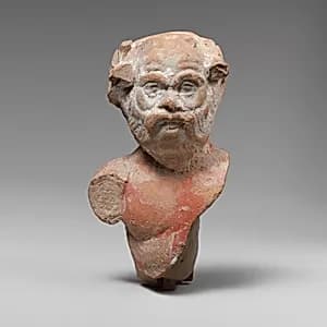 Terracotta bust of a satyr by Unknown Artist
