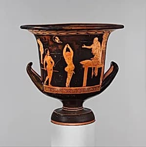Terracotta calyx-krater (mixing bowl) by Dolon Painter