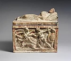 Terracotta cinerary urn by Unknown Artist