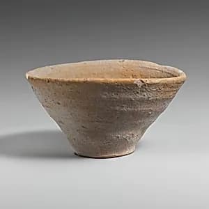 Terracotta conical cup by Unknown Artist
