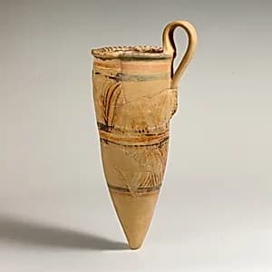 Terracotta conical rhyton (ritual vessel) by Unknown Artist