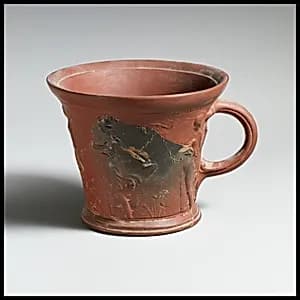 Terracotta cup by Unknown Artist