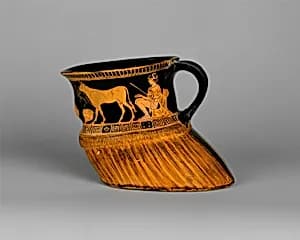 Terracotta cup: cow's hoof by Brygos Painter