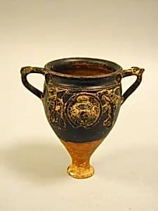 Terracotta cup with appliqués by Unknown Artist