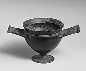 Terracotta cup with lid by Unknown Artist