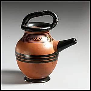 Terracotta feeding bottle by Unknown Artist