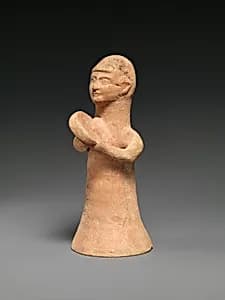Terracotta female musician by Unknown Artist