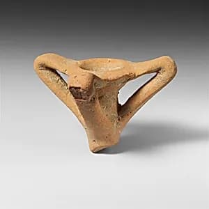 Terracotta finial with three flanges by Unknown Artist