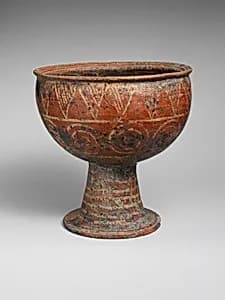 Terracotta footed bowl by Unknown Artist