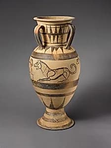 Terracotta four-handled amphora (jar) by Unknown Artist
