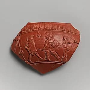 Terracotta fragment of a bowl by Unknown Artist