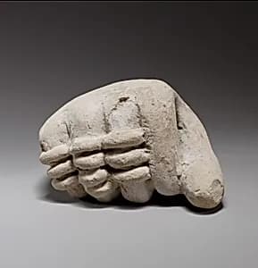 Terracotta fragment of a hand by Unknown Artist