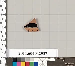 Terracotta fragment of unidentified shape by Unknown Artist