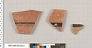 Terracotta fragments of open shapes by Unknown Artist