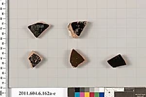 Terracotta fragments of open shapes by Unknown Artist