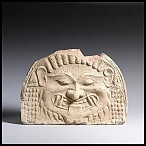 Terracotta gorgoneion antefix (roof tile) by Unknown Artist